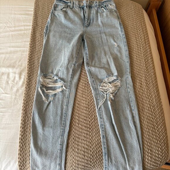 Garage Denim Vintage Straight Ripped Jeans - Picture 1 of 4